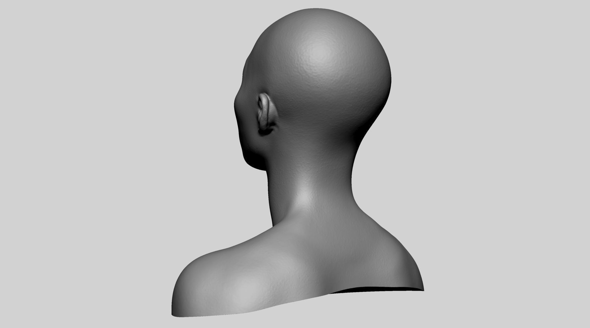 Asian Female Head Printable 3D print model_5