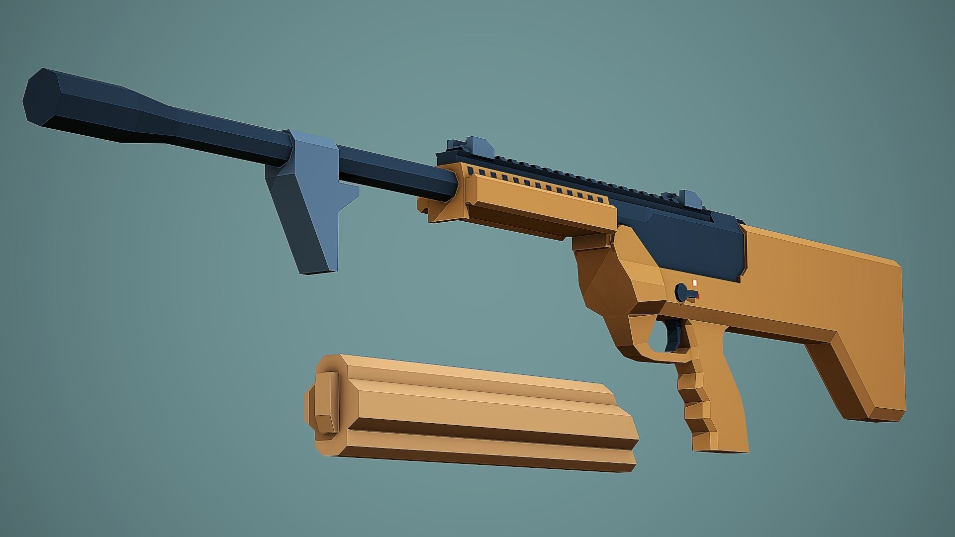 Stylized SRM 1216 Shotgun Low Poly Mobile Ready Low-poly 3D model_5