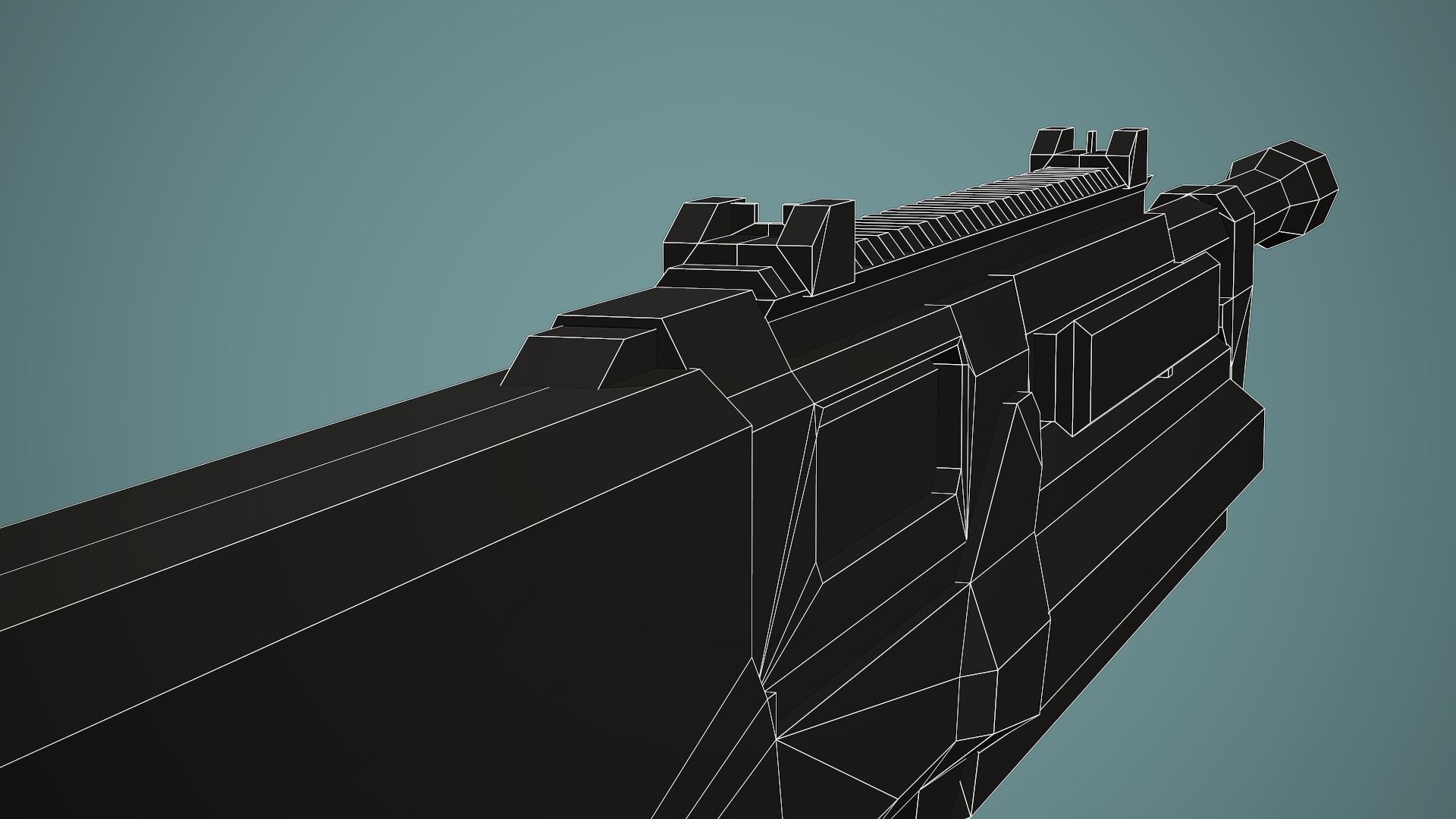 Stylized SRM 1216 Shotgun Low Poly Mobile Ready Low-poly 3D model_10