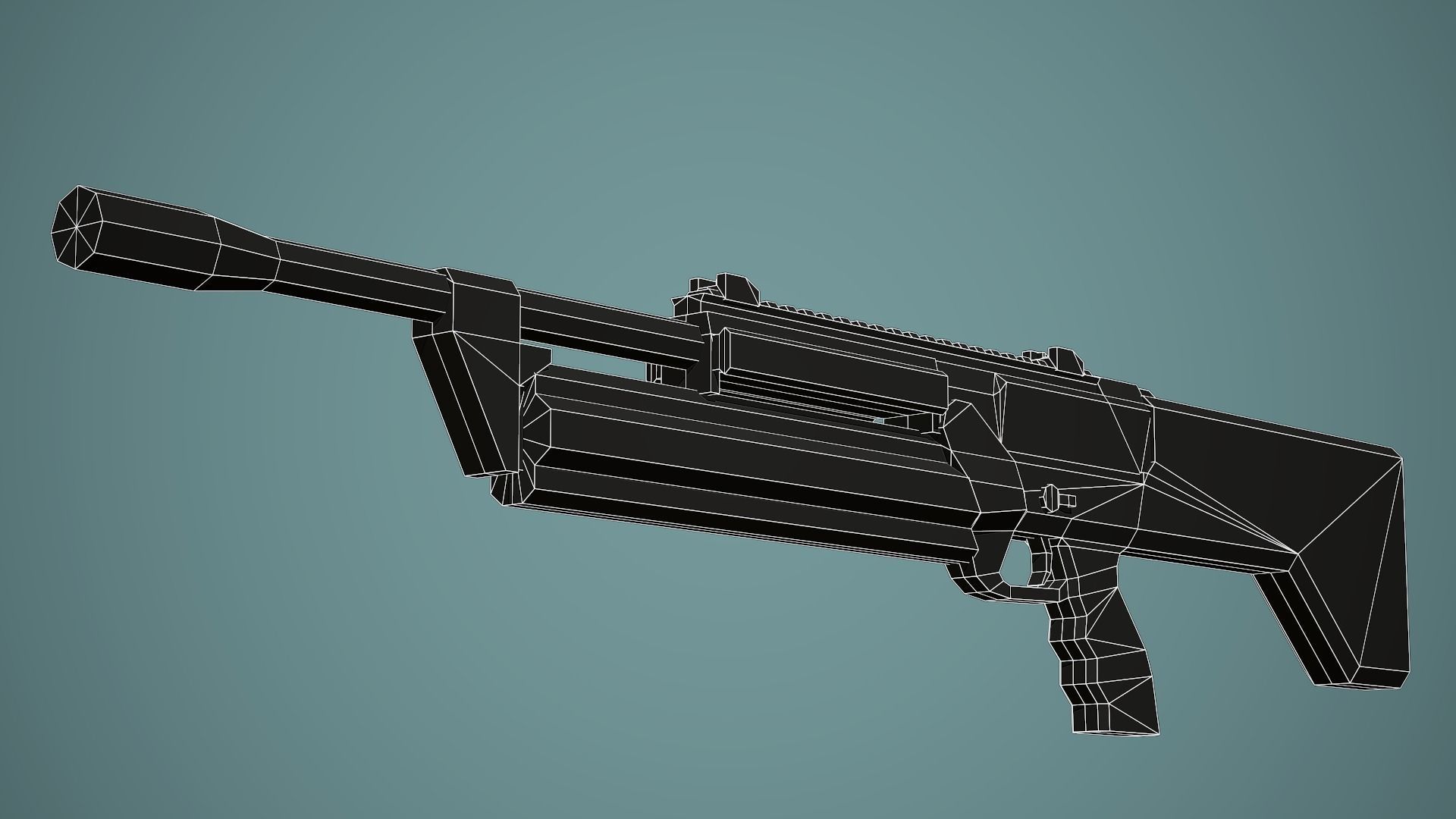 Stylized SRM 1216 Shotgun Low Poly Mobile Ready Low-poly 3D model_8