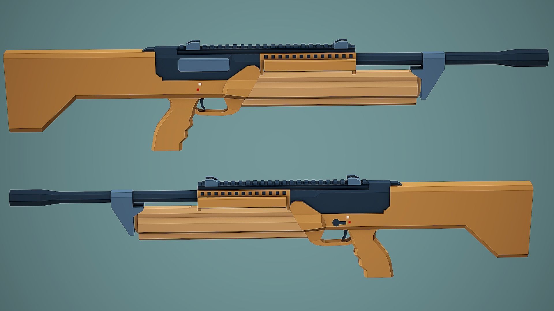 Stylized SRM 1216 Shotgun Low Poly Mobile Ready Low-poly 3D model_3