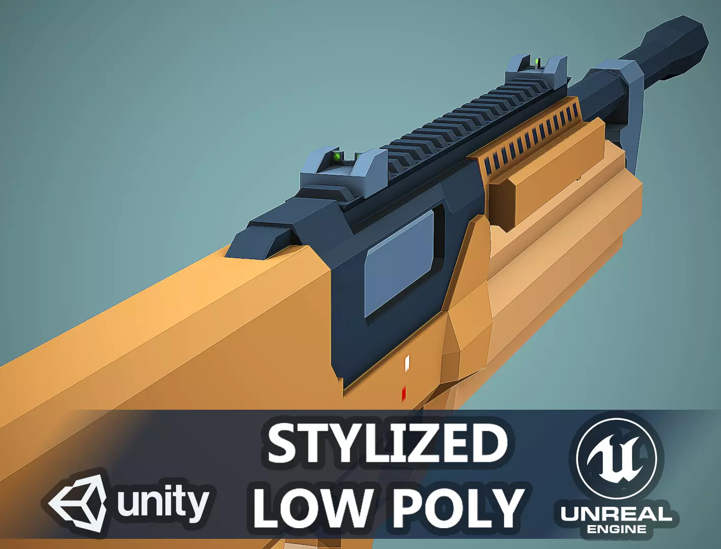 Stylized SRM 1216 Shotgun Low Poly Mobile Ready Low-poly 3D model_0