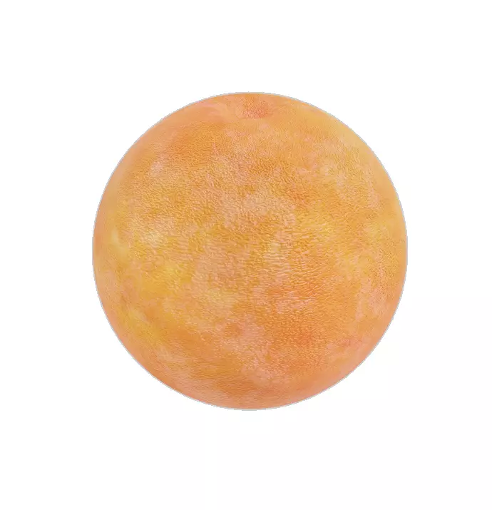 Orange Fruit Low-poly 3D model