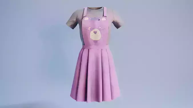 Woman outfits Overalls bear v21