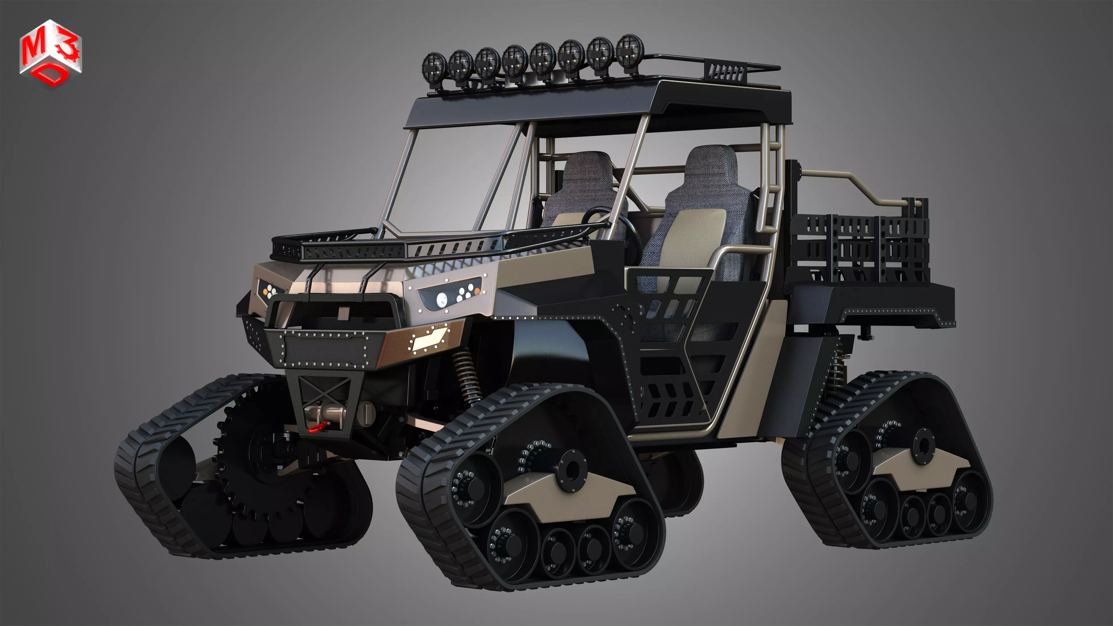 BMS - The Beast 1000 - with Tracks System 3D model