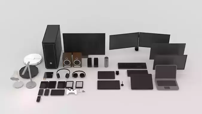 Electronics Pack Low Poly Low-poly 3D model