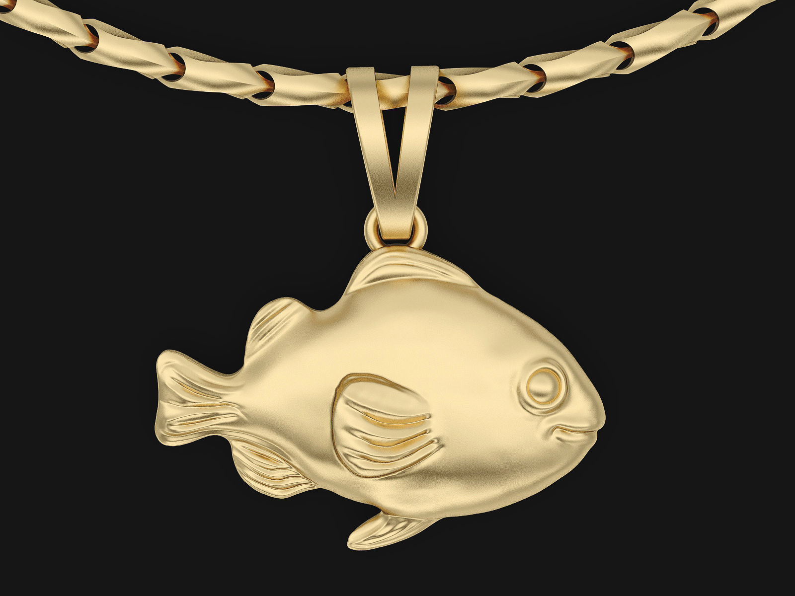Nemo fish pendant Silver Gold  Print 3D print model_1