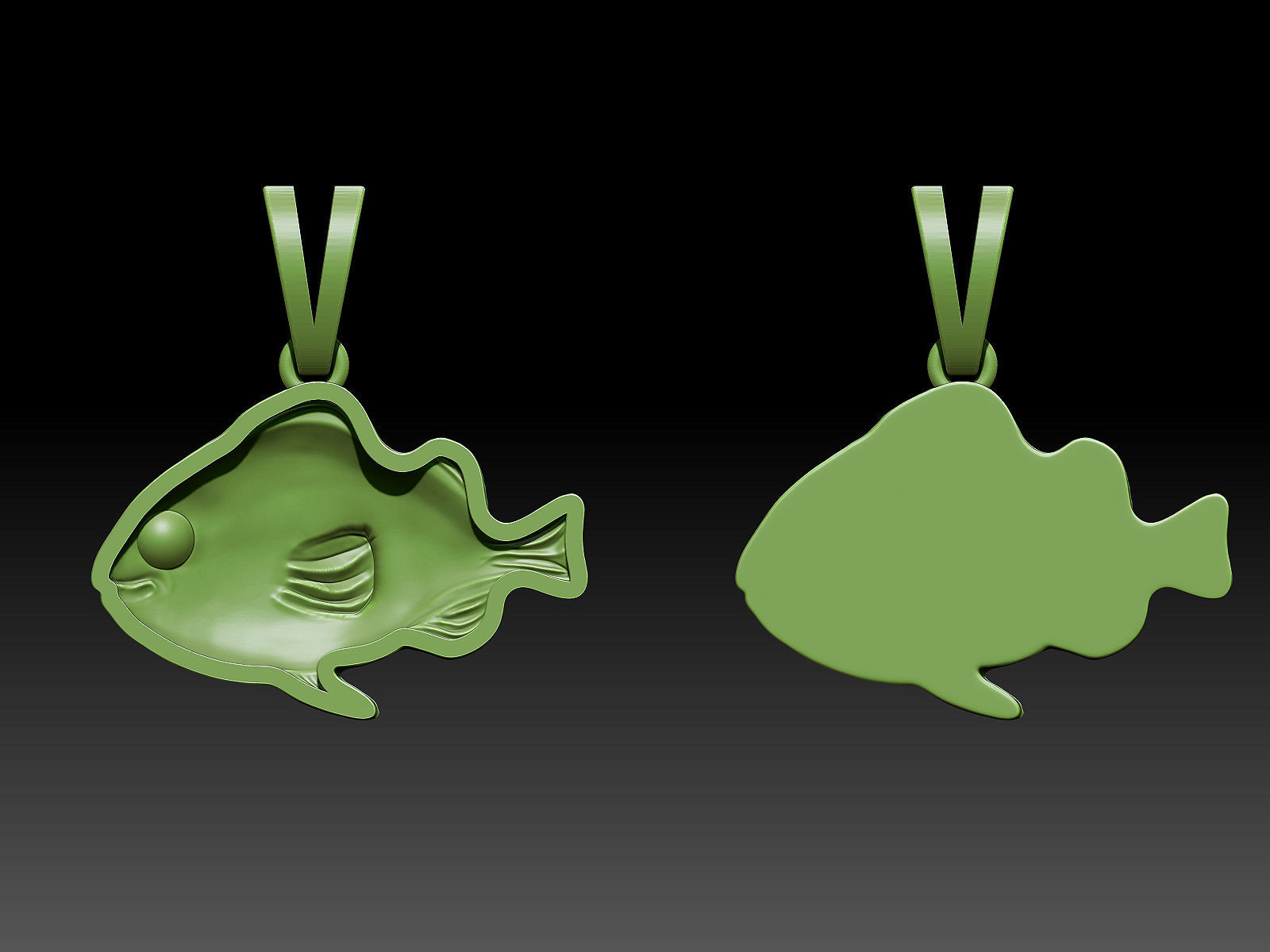 Nemo fish pendant Silver Gold  Print 3D print model_2