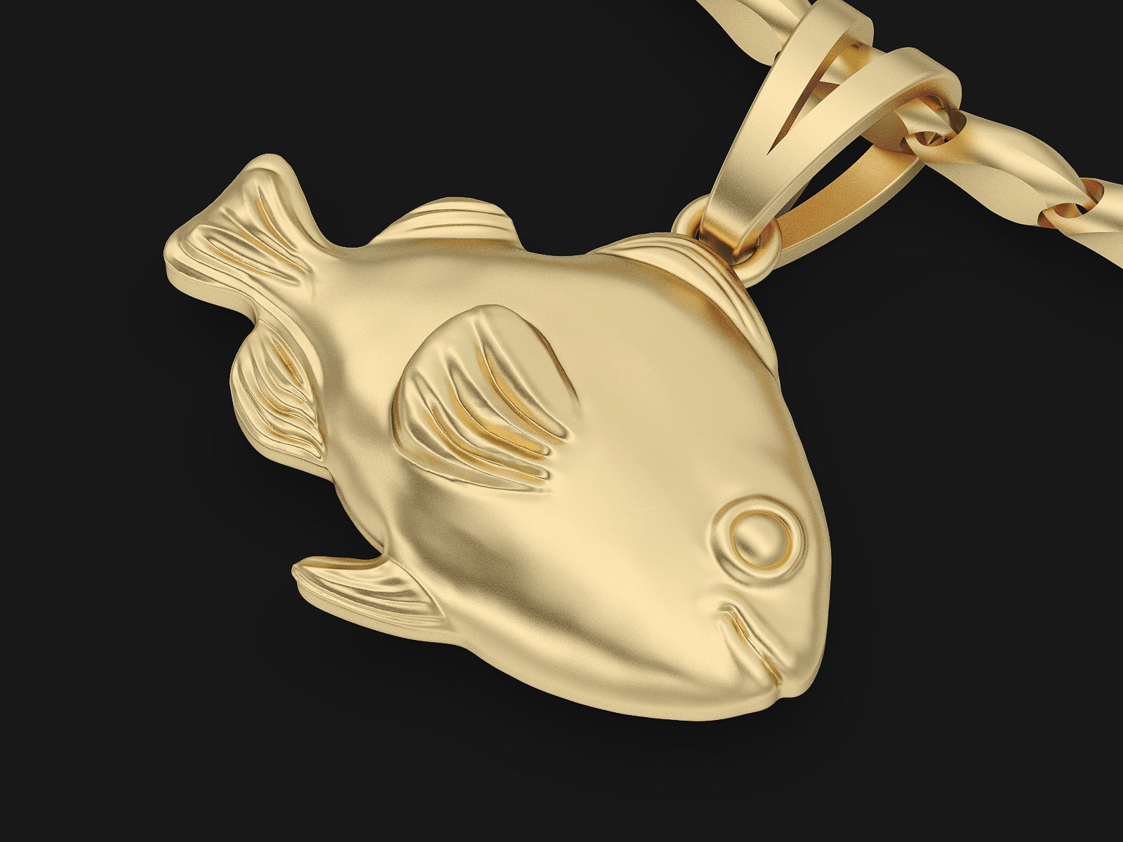 Nemo fish pendant Silver Gold  Print 3D print model_3