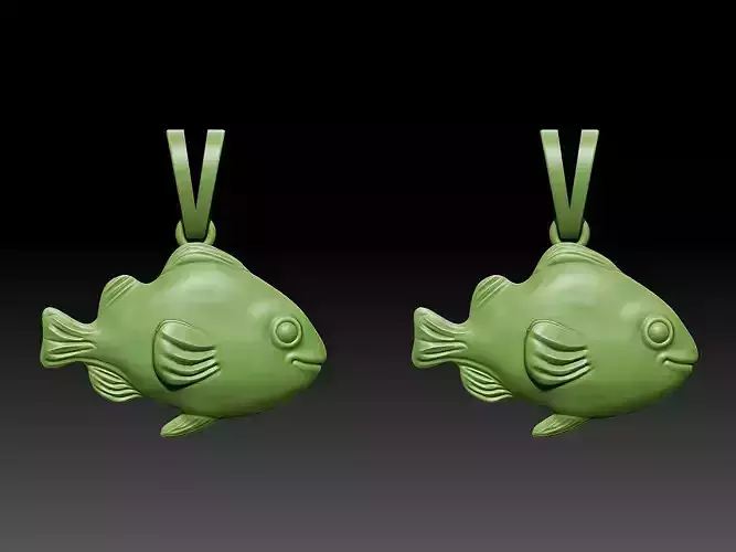 Nemo fish pendant Silver Gold  Print 3D print model