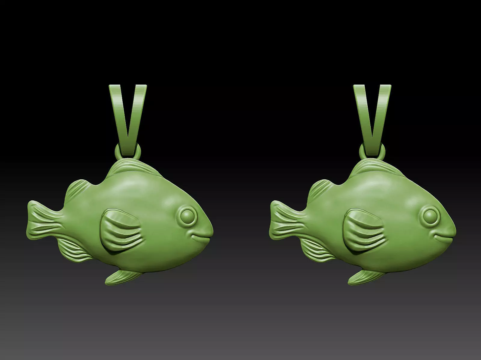 Nemo fish pendant Silver Gold  Print 3D print model_0