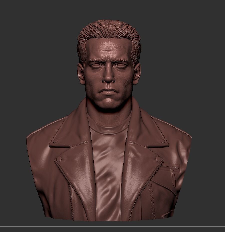 Terminator Arnold Schwarzenegger Bust 3D print model_5