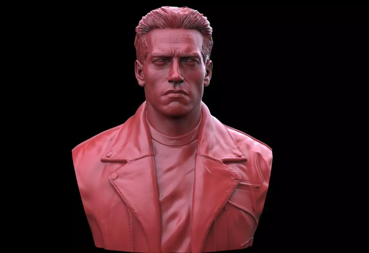 Terminator Arnold Schwarzenegger Bust 3D print model_0