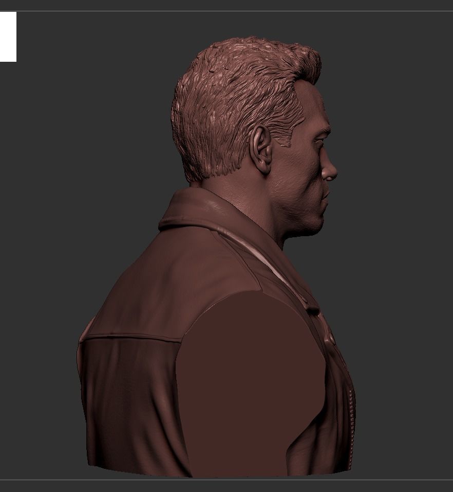 Terminator Arnold Schwarzenegger Bust 3D print model_10
