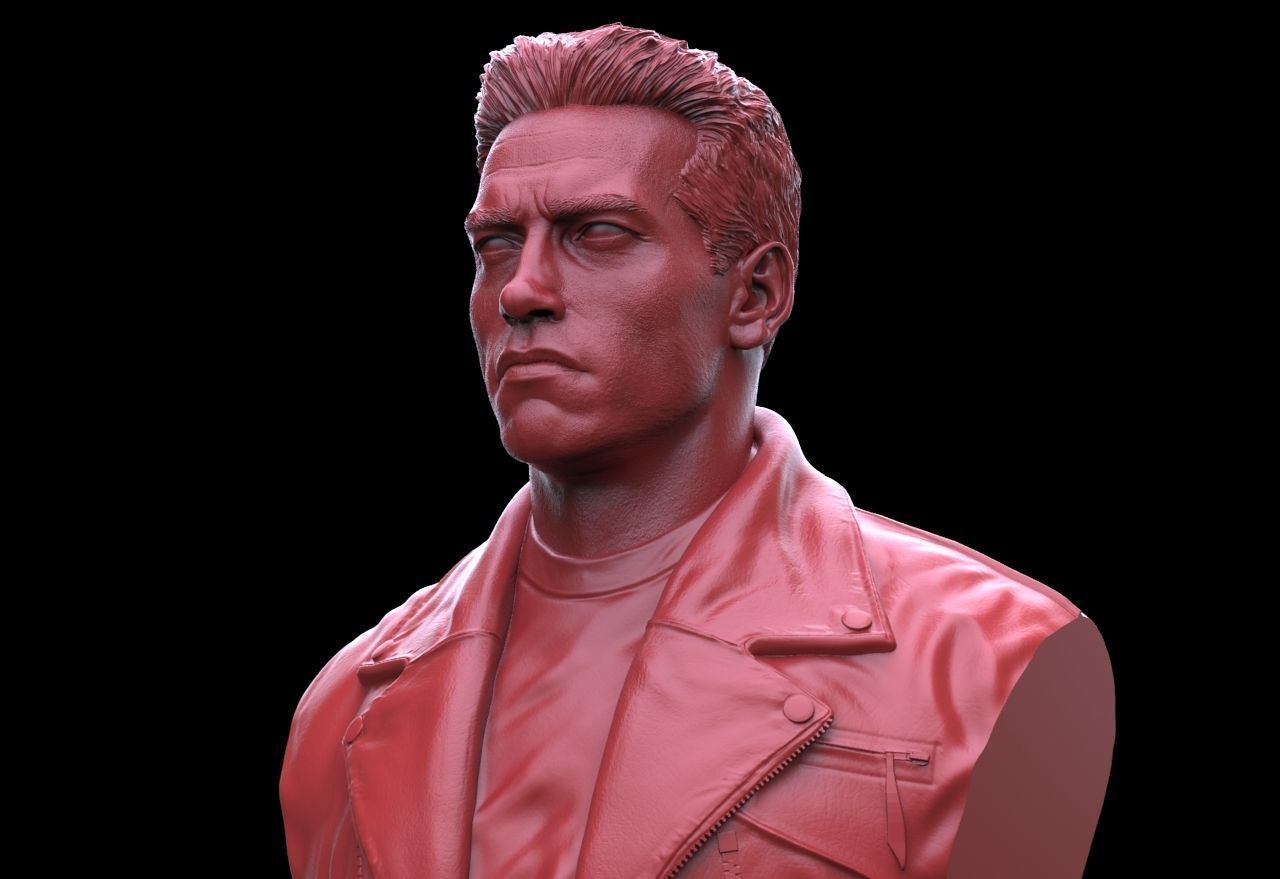 Terminator Arnold Schwarzenegger Bust 3D print model_2