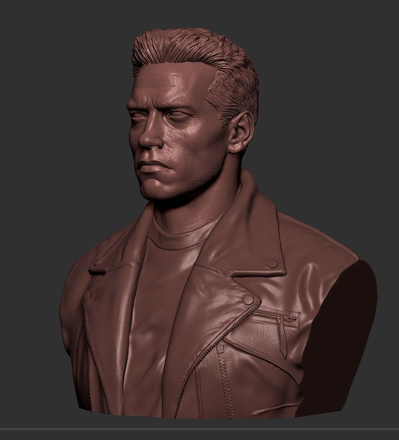 Terminator Arnold Schwarzenegger Bust 3D print model_6