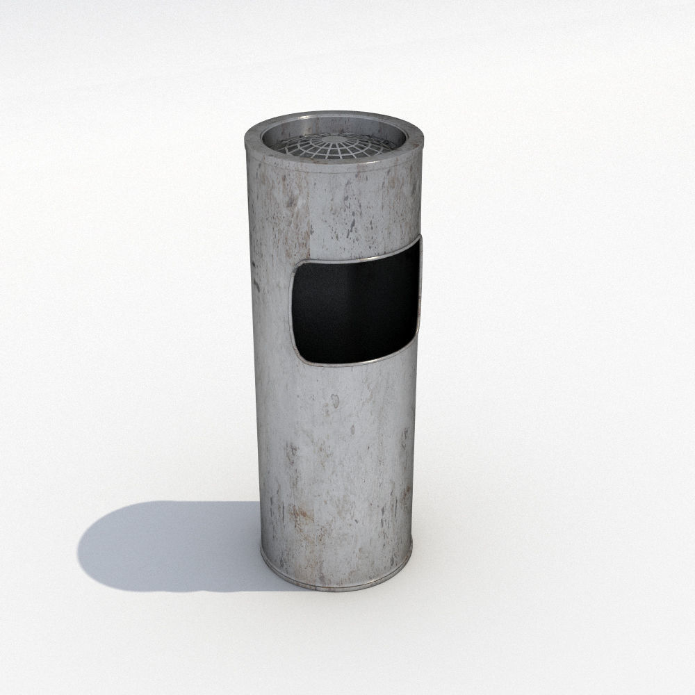 Street trash can - 11 3D model_1