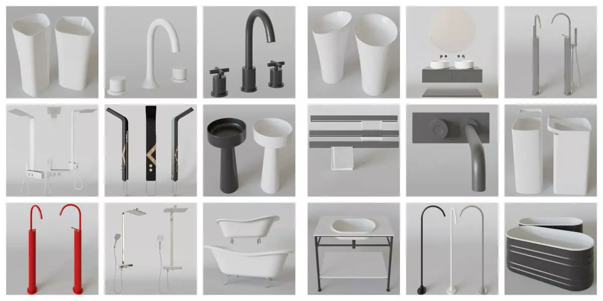 Luxcore Bathroom Assets Pack 02 3D model_0