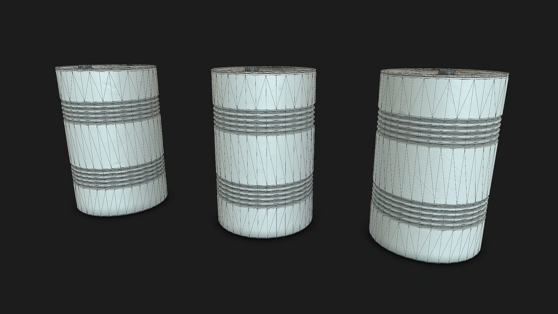 Fuel Barrels Low-poly 3D model_7