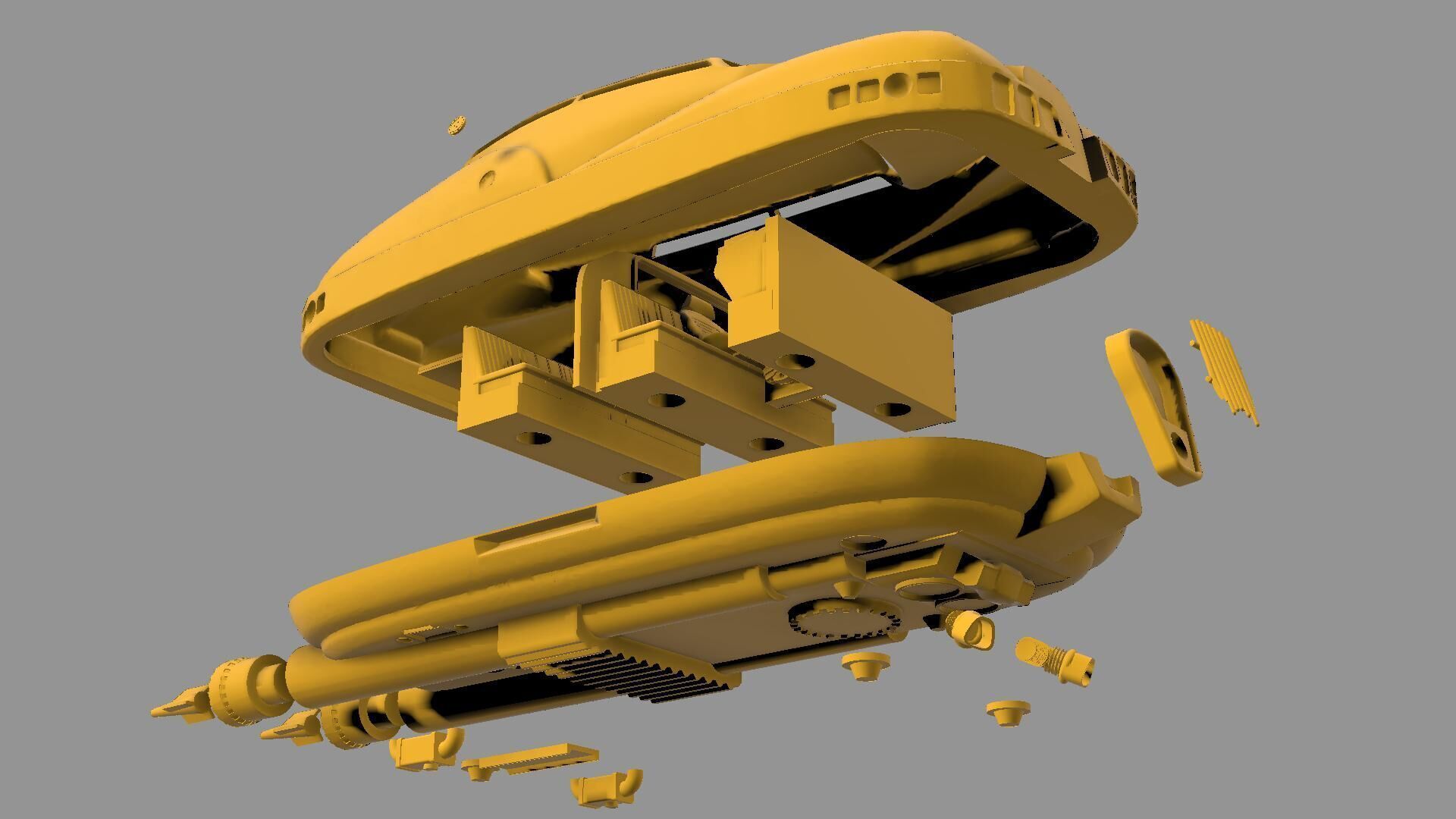 The fifth element taxi cab STL MODEL studio scale 3D print model_9