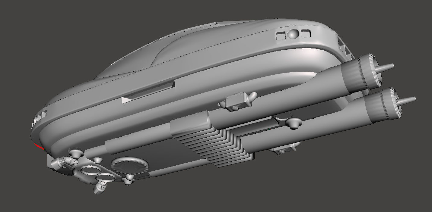 The fifth element taxi cab STL MODEL studio scale 3D print model_6