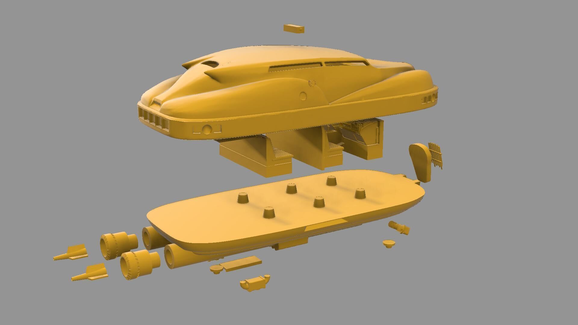 The fifth element taxi cab STL MODEL studio scale 3D print model_8