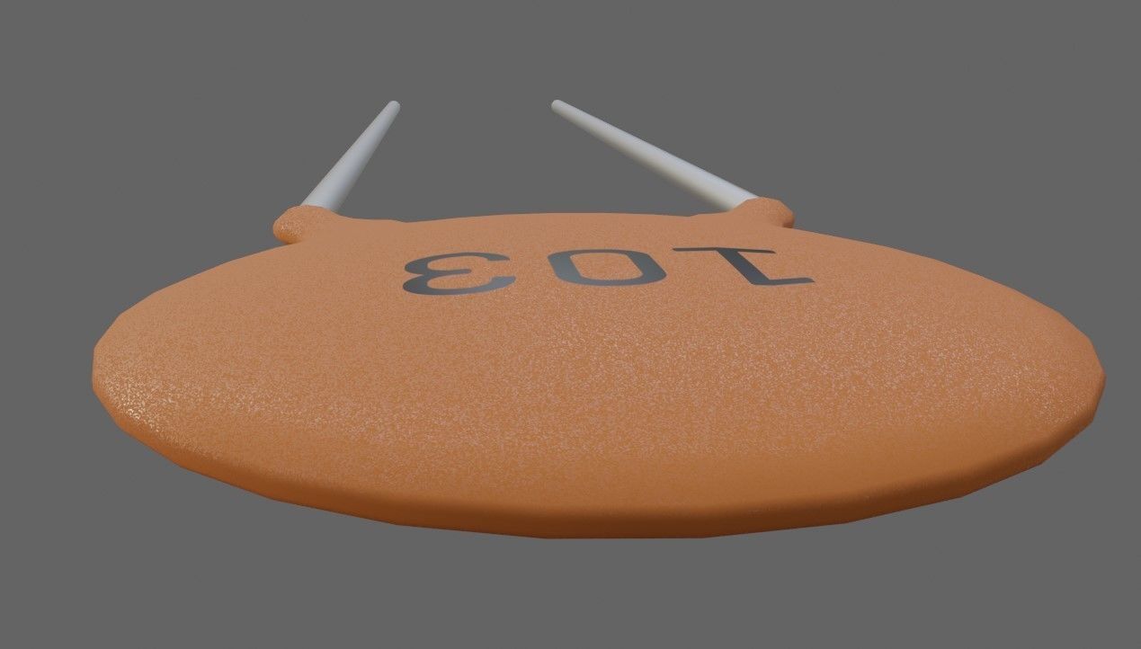 Ceramic Capacitor - Electronic Parts Low-poly 3D model_7