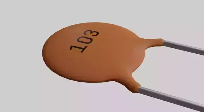 Ceramic Capacitor - Electronic Parts Low-poly 3D model