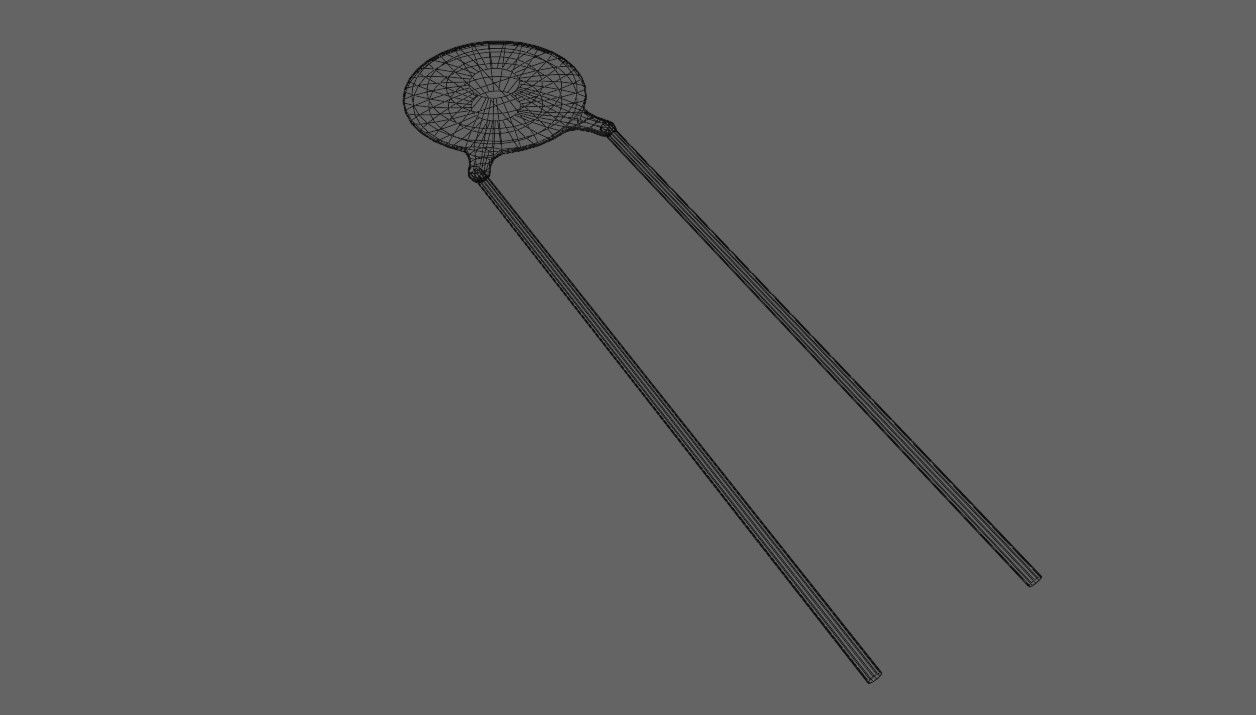 Ceramic Capacitor - Electronic Parts Low-poly 3D model_19