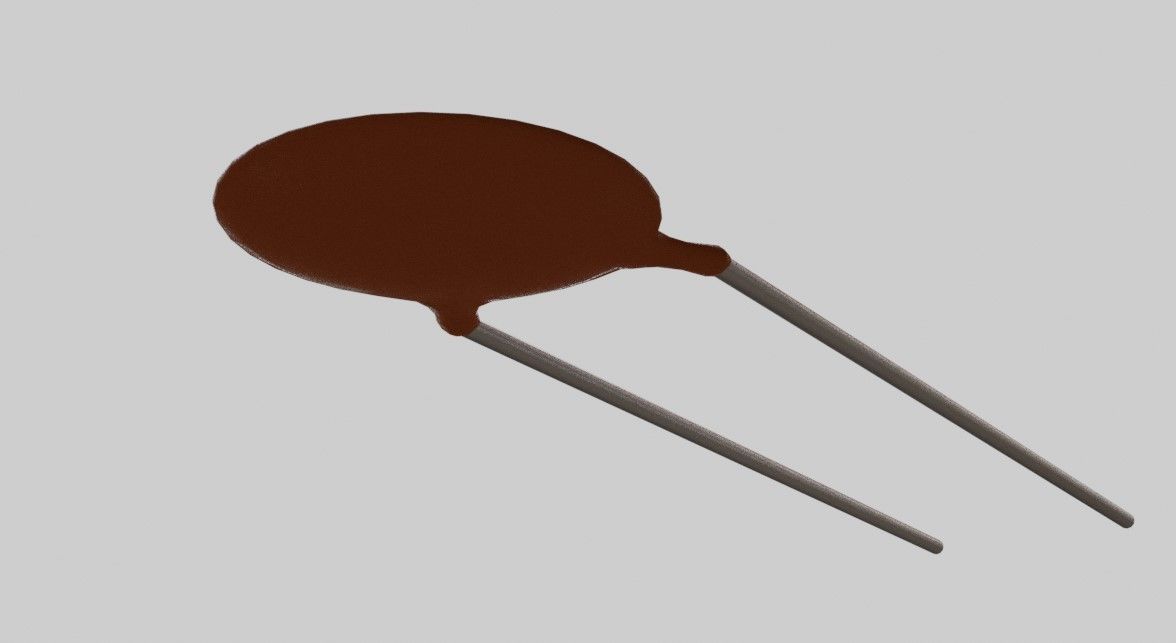 Ceramic Capacitor - Electronic Parts Low-poly 3D model_6