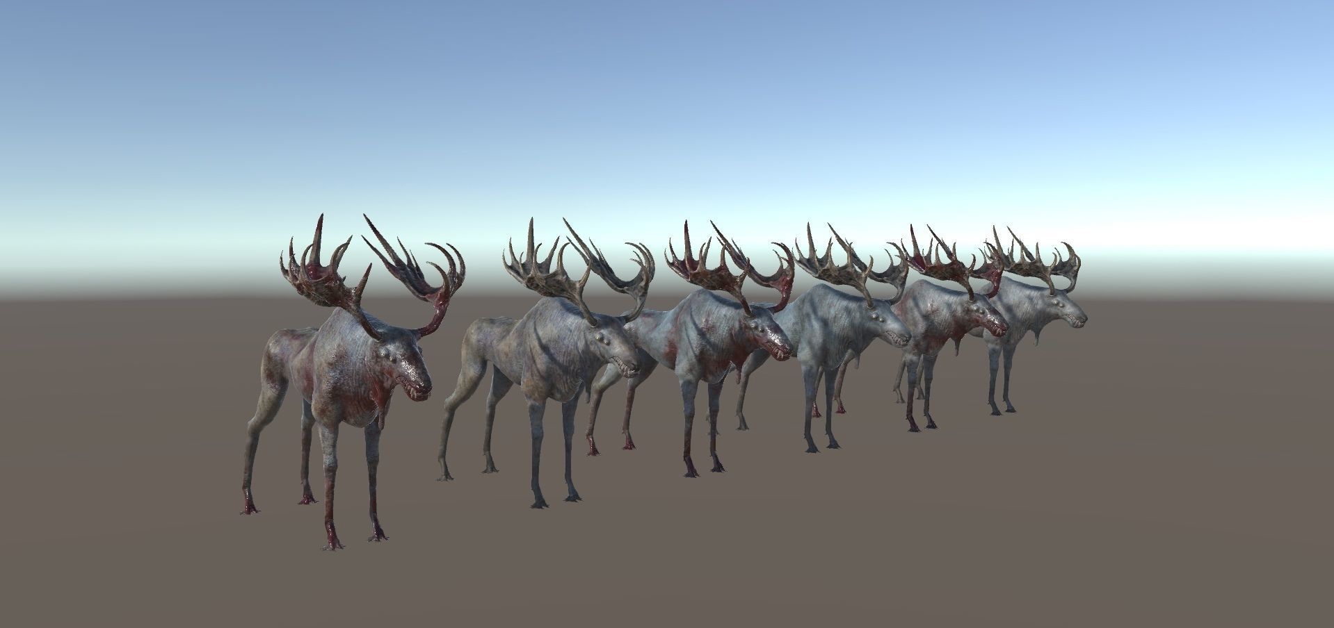 Horror Moose Low-poly 3D model_18