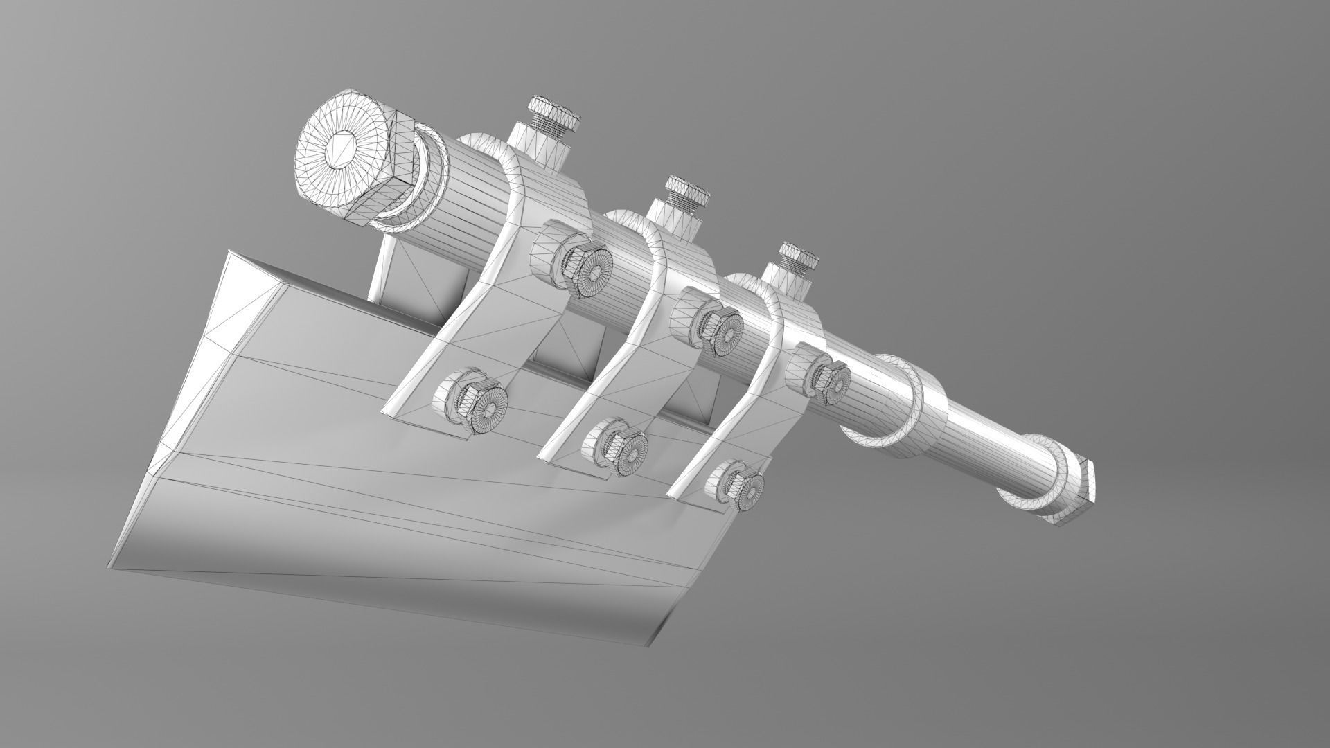 Post-apocalyptic homemade one-handed short hatchet 3D model_9