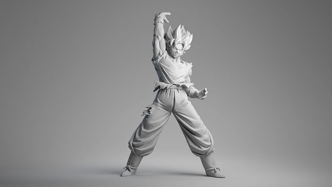 Son Goku Spirit Bomb Genki dama Kamehameha 3D Printed Model  3D print model
