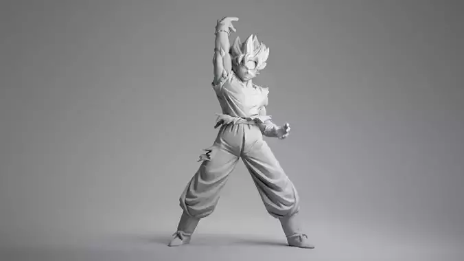 Son Goku Spirit Bomb Genki dama Kamehameha 3D Printed Model 