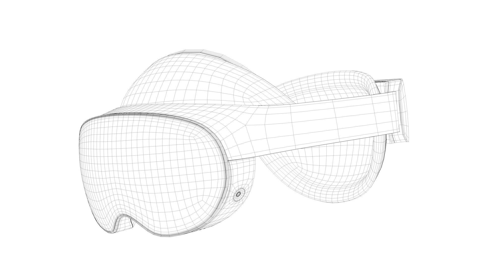 VR headset Meta Quest Pro 3D model_5