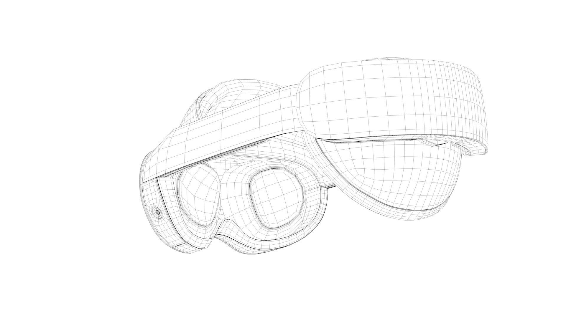 VR headset Meta Quest Pro 3D model_7