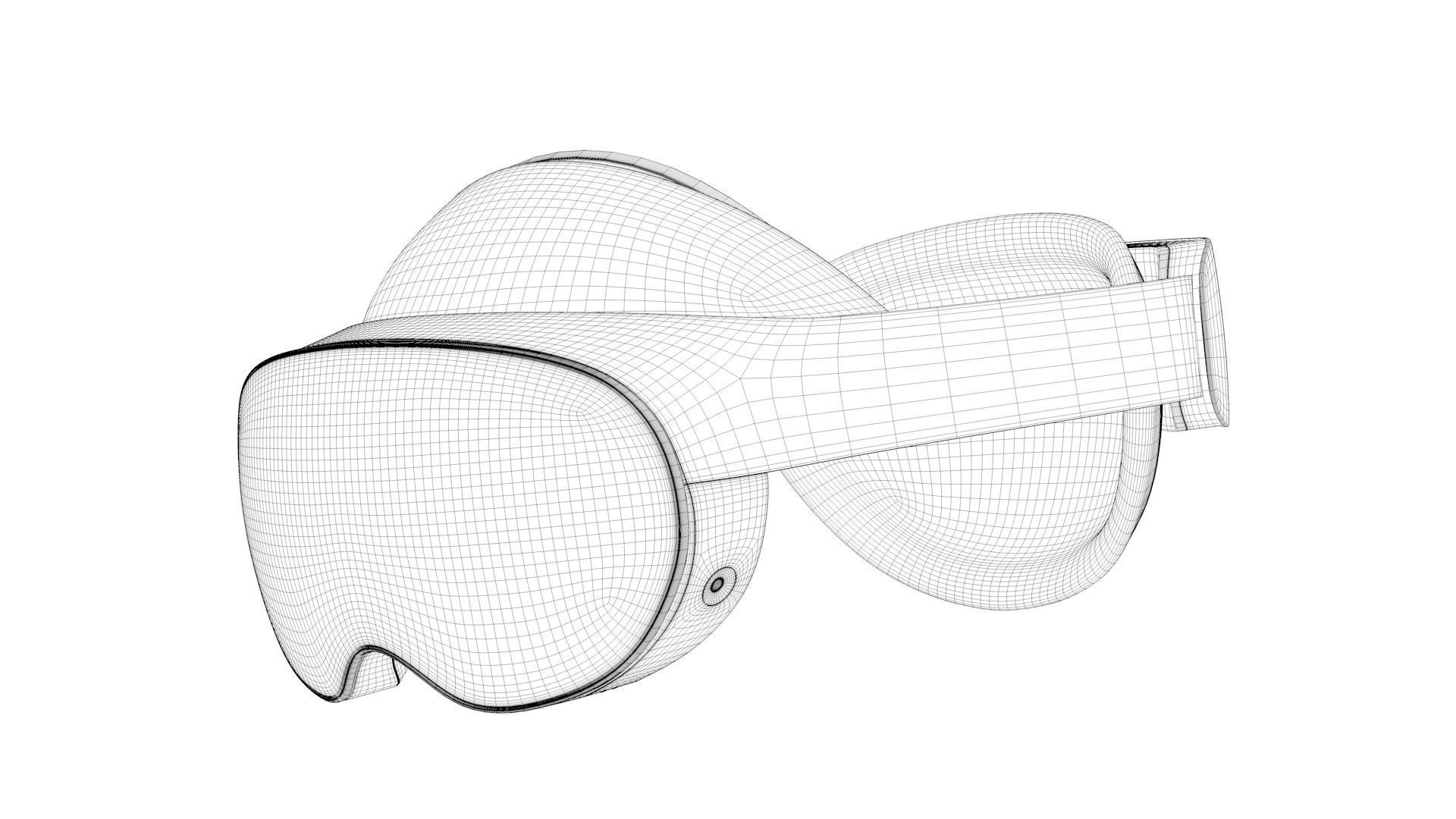 VR headset Meta Quest Pro 3D model_6