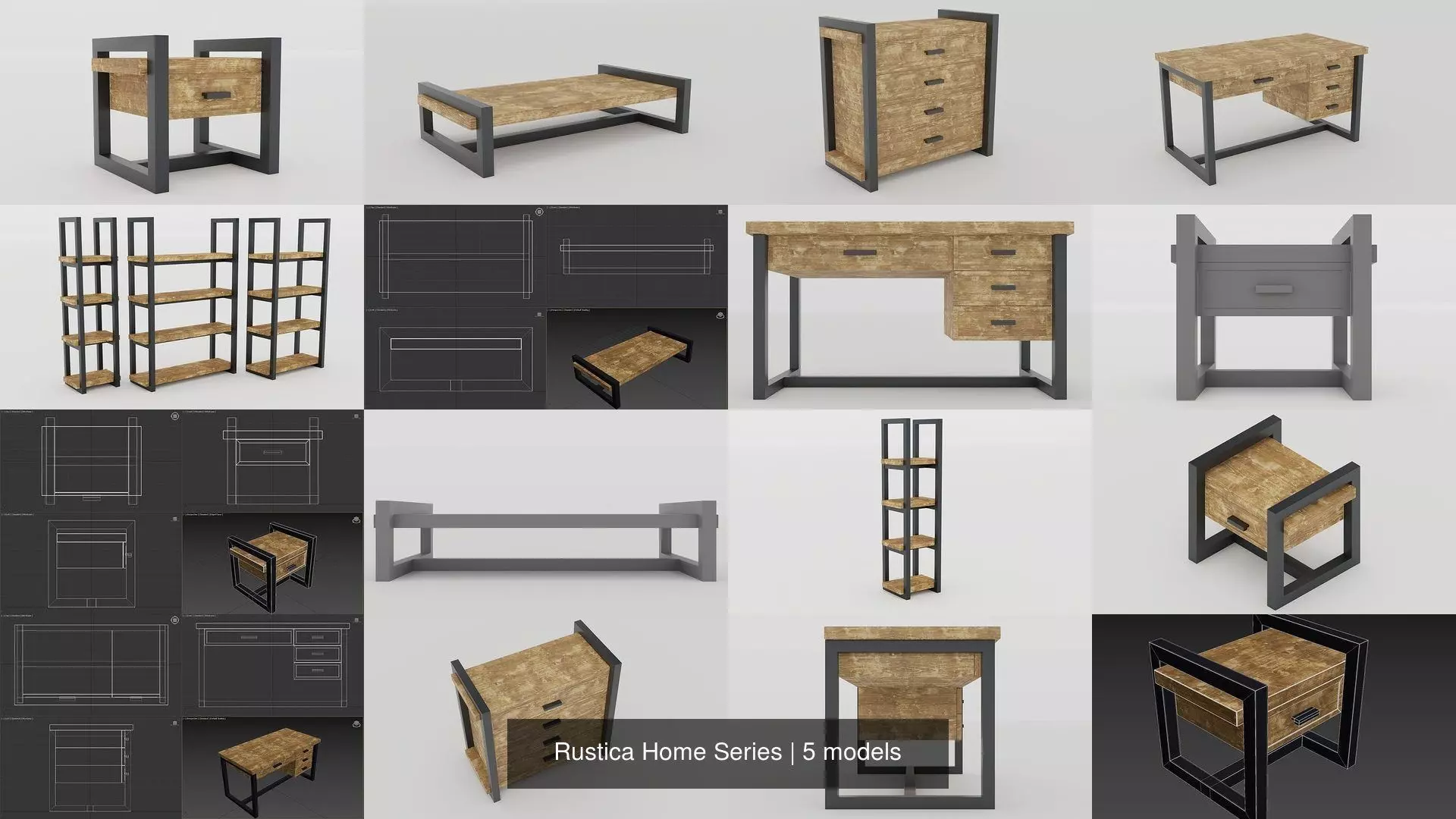 Rustica Home Series 3D Model Collection_0