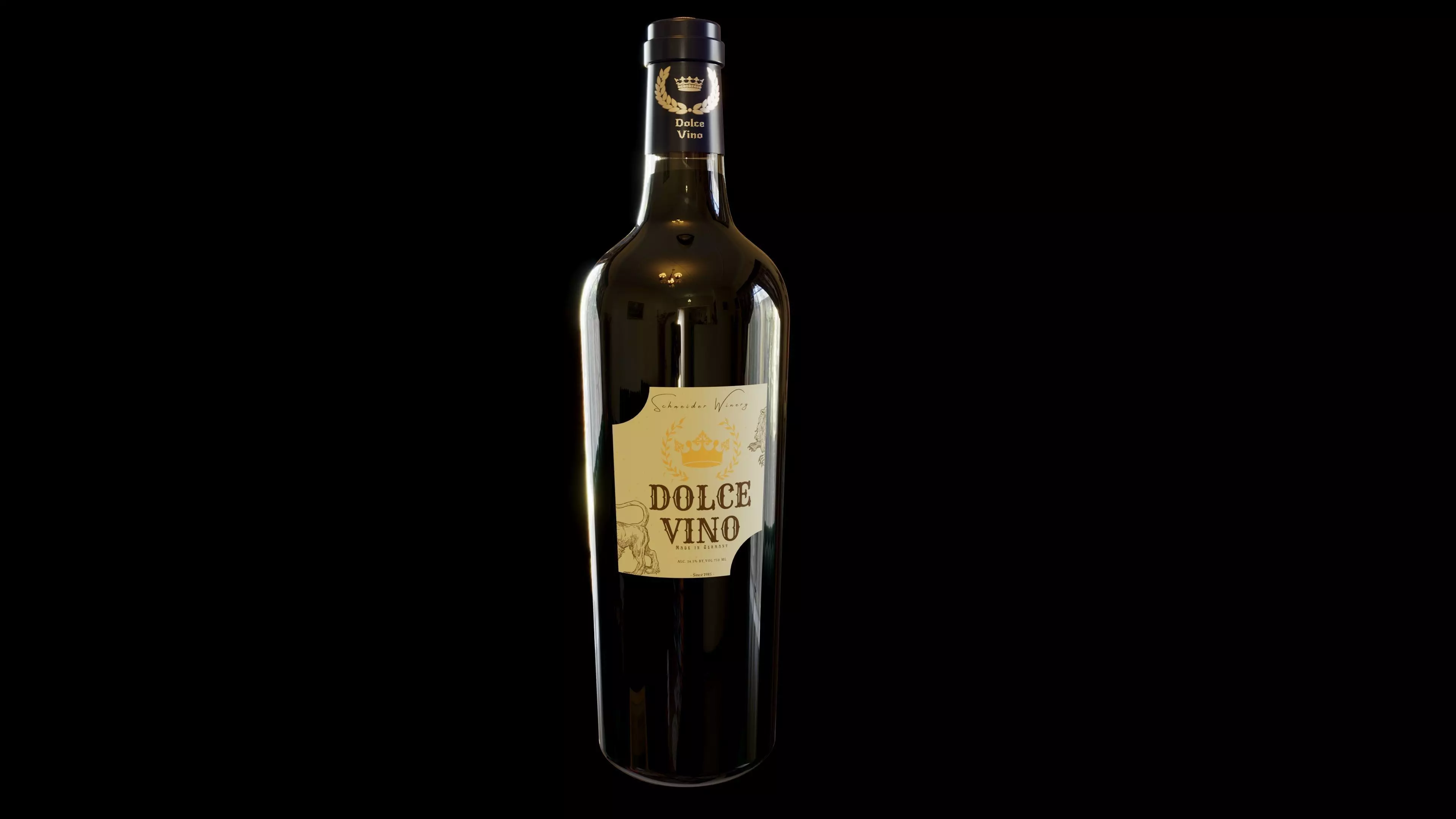 Port Wine Bottle 3D model