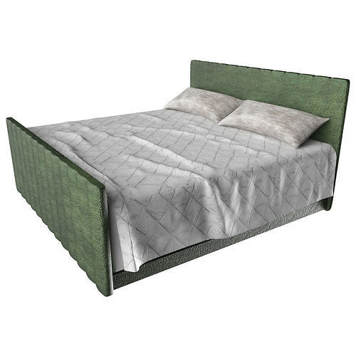 Camille Bed Queen - Fine furniture Low-poly 3D model