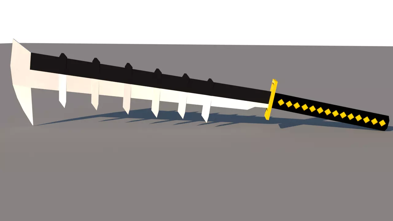 Anime Sword Low-poly 3D model_0