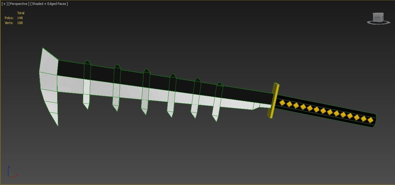 Anime Sword Low-poly 3D model_3