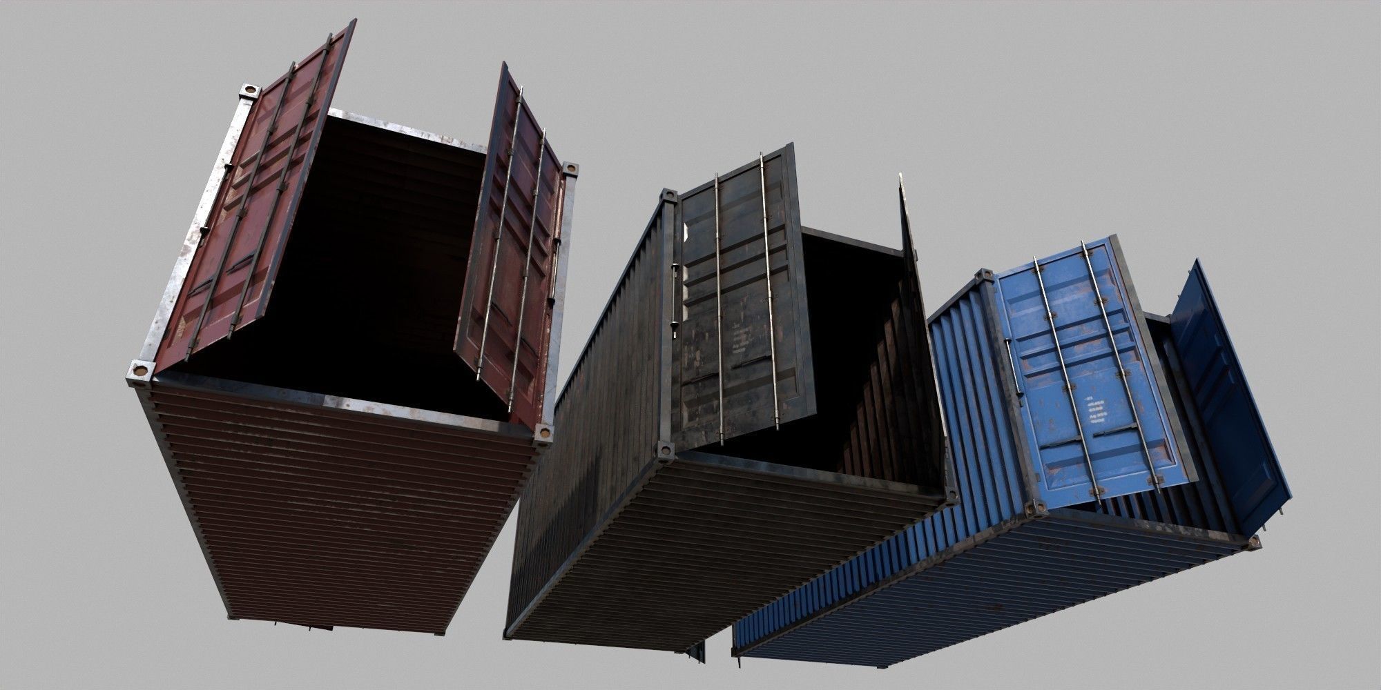 Container shipping Low-poly 3D model_6