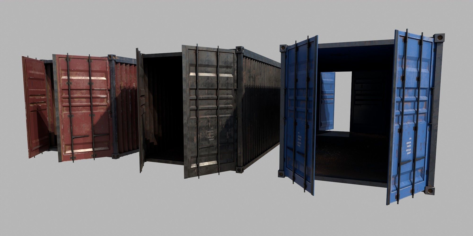 Container shipping Low-poly 3D model_5