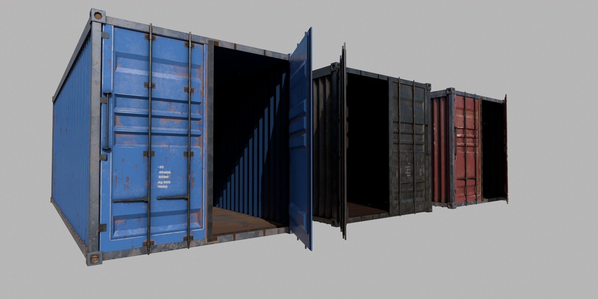 Container shipping Low-poly 3D model_7