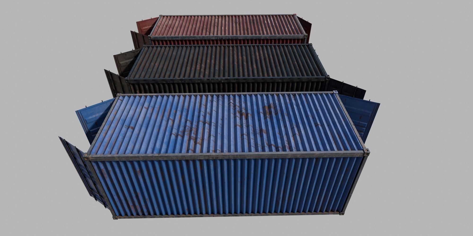 Container shipping Low-poly 3D model_4