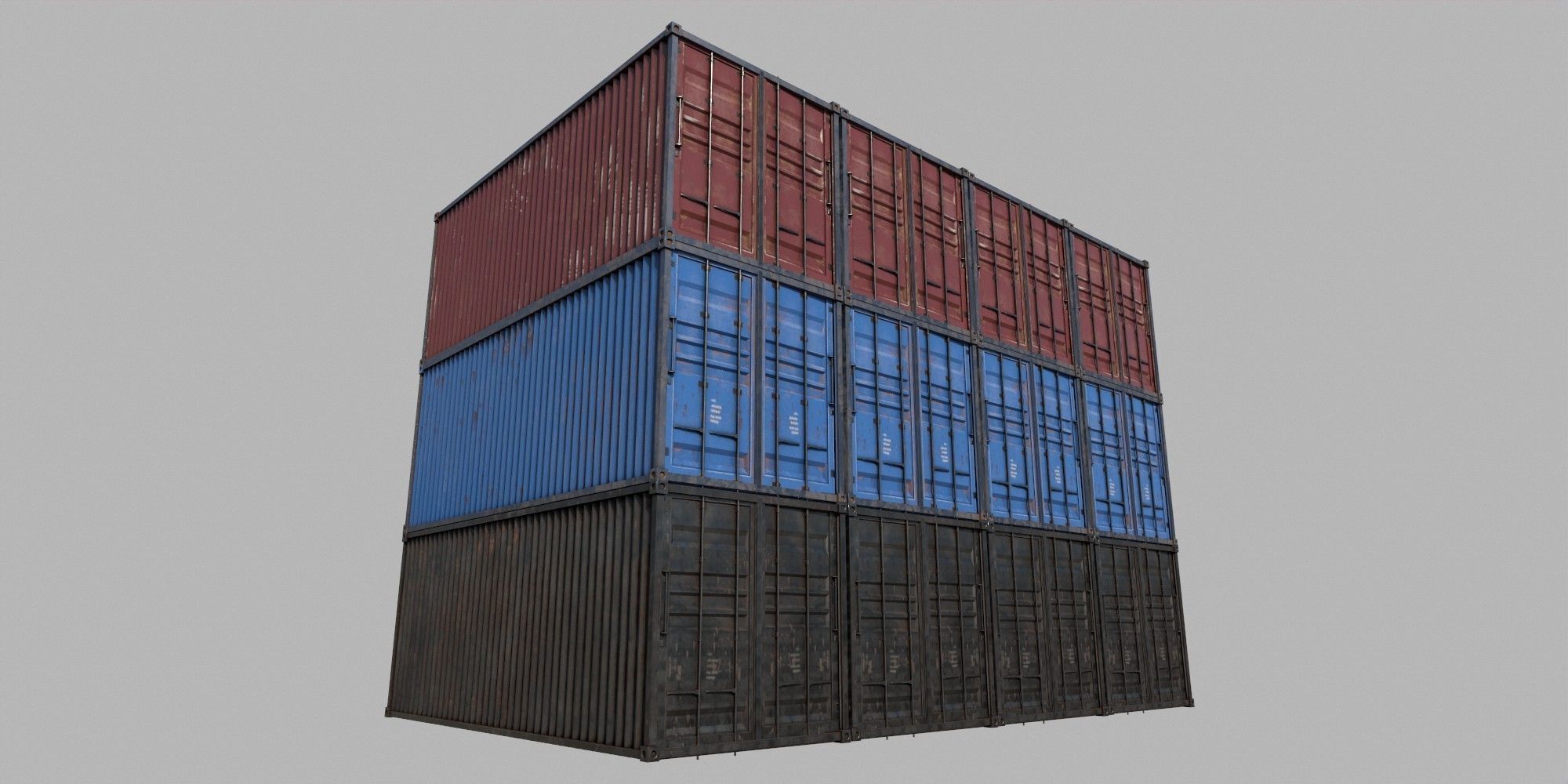 Container shipping Low-poly 3D model_8