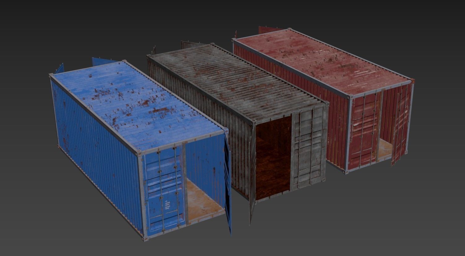 Container shipping Low-poly 3D model_11