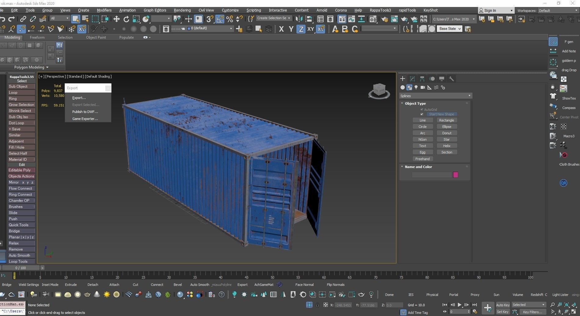 Container shipping Low-poly 3D model_12