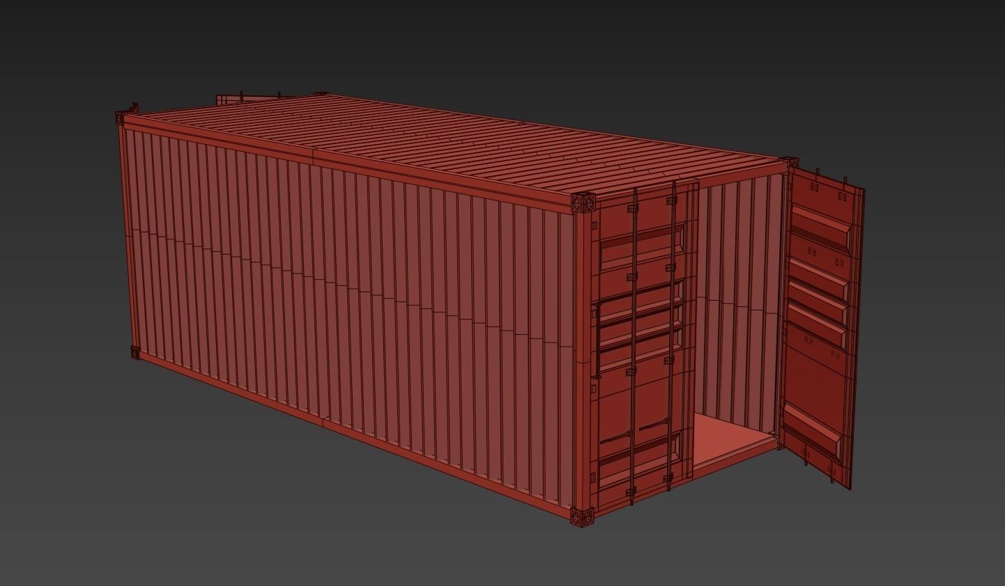 Container shipping Low-poly 3D model_14